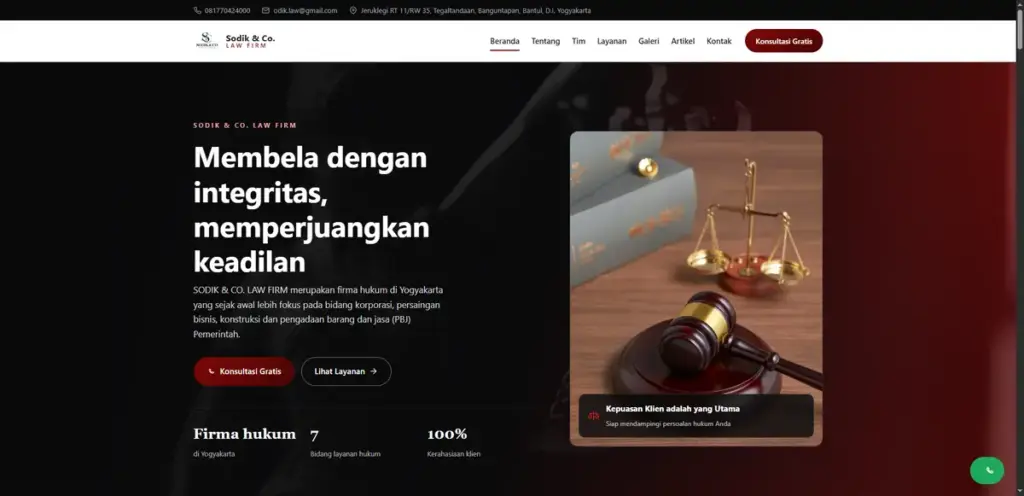 Sodik Co — Firma Hukum di Yogyakarta 09 29 2026 04 38 PM