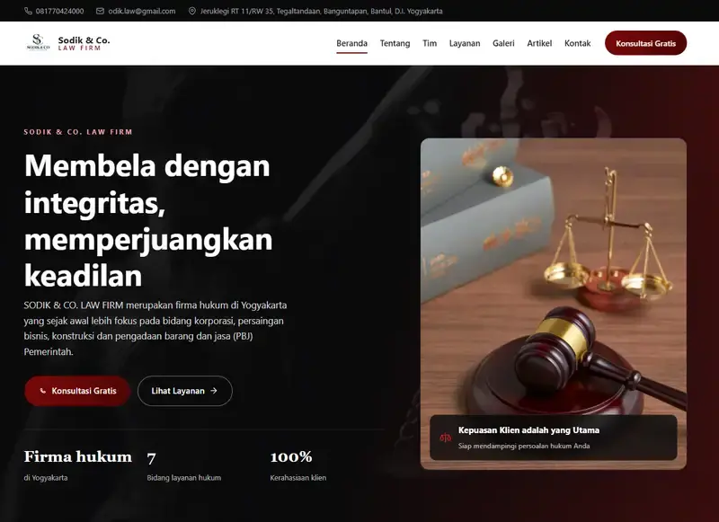 Sodik Co — Firma Hukum di Yogyakarta 09 29 2026 04 38 PM